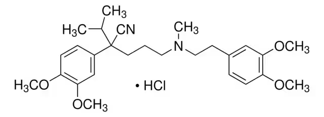 Verapamil hydrochloride structure, CAS 152-11-4