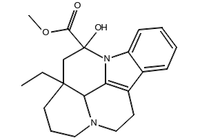 Vincamine structure, CAS 1617-90-9
