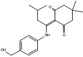 2-(1-Hydroxyethylidene)-5,5-dimethylcyclohexane-1,3-dione structure, CAS 94142-97-9