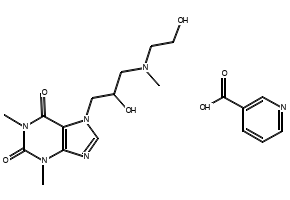Xantinol nicotinate structure, CAS 437-74-1