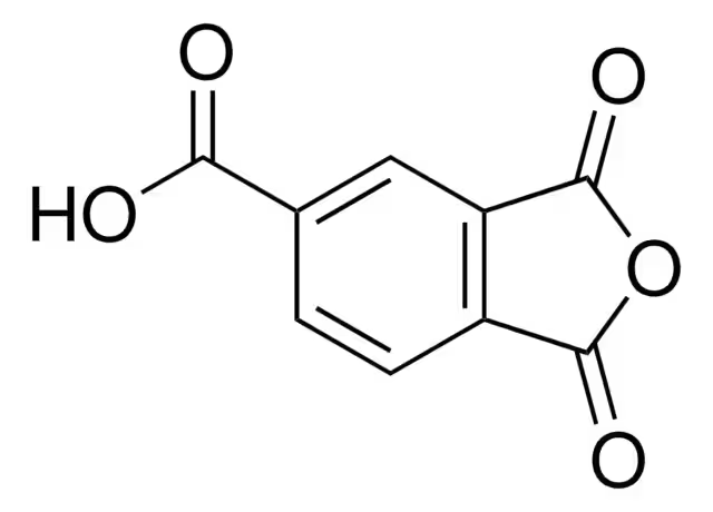 1,2,4-Benzenetricarboxylic anhydride structure, CAS 552-30-7