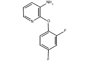 2-(2,4-Difluorophenoxy)-3-nitropyridine structure, CAS 175135-62-3