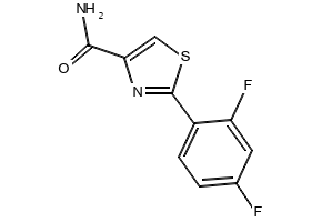 2-(2,4-Difluorophenyl)thiazole-4-carboxamide structure, CAS 175276-97-8