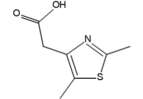 2-(2,5-Dimethyl-1,3-thiazol-4-yl)acetic acid structure, CAS 306937-38-2
