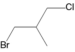 1-Bromo-3-chloro-2-methylpropane structure, CAS 6974-77-2