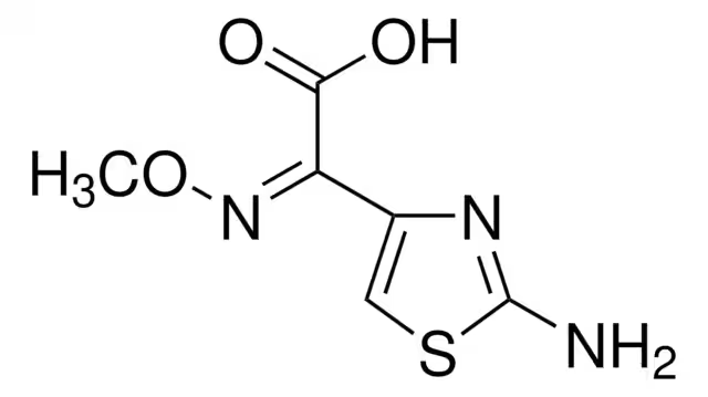 2-(2-Aminothiazole-4-yl)-2-methoxyiminoacetic acid structure, CAS 65872-41-5