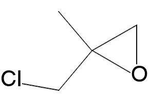 2-(Chloromethyl)-2-methyloxirane structure, CAS 598-09-4