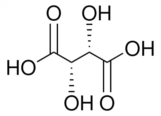 2,3-Dihydroxysuccinic acid structure, CAS 133-37-9