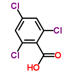 2,4,6-Trichlorobenzoic acid structure, CAS 50-43-1