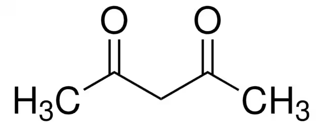 2,4-Pentanedione structure, CAS 123-54-6