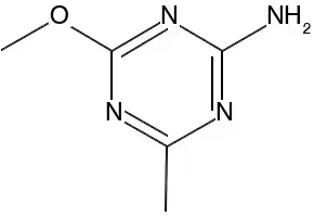 2-Amino-4-methoxy-6-methyl-1,3,5-triazine structure, CAS 1668-54-8