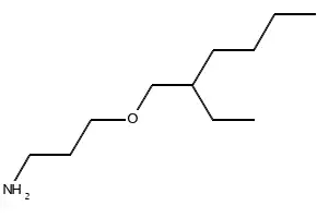 2-Ethylhexyloxypropylamine structure, CAS 5397-31-9