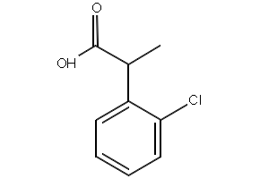 2-(2-Chlorophenyl)propionic acid structure, CAS 2184-85-2