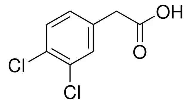 3,4-Dichlorophenylacetic acid structure, CAS 5807-30-7