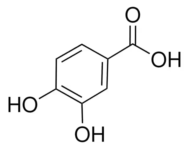 3,4-Dihydroxybenzoic acid structure, CAS 99-50-3