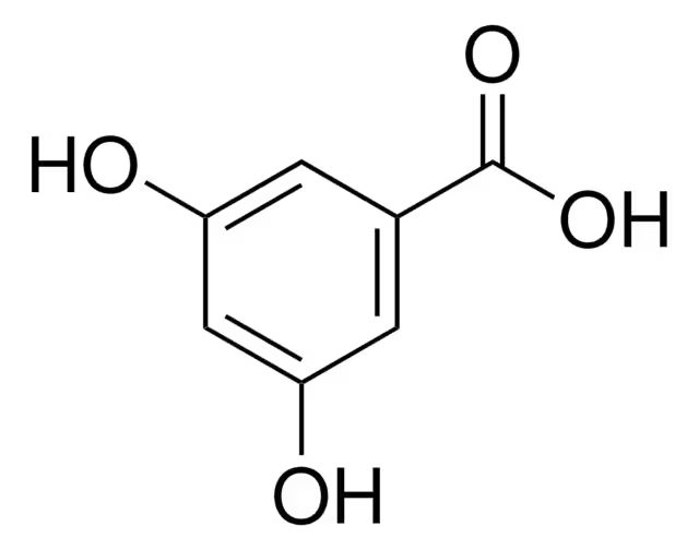 3,5-Dihydroxybenzoic acid structure, CAS 99-10-5