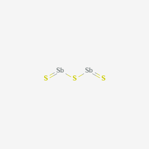 Antimony trisulfide,black structure, CAS 1345-04-6