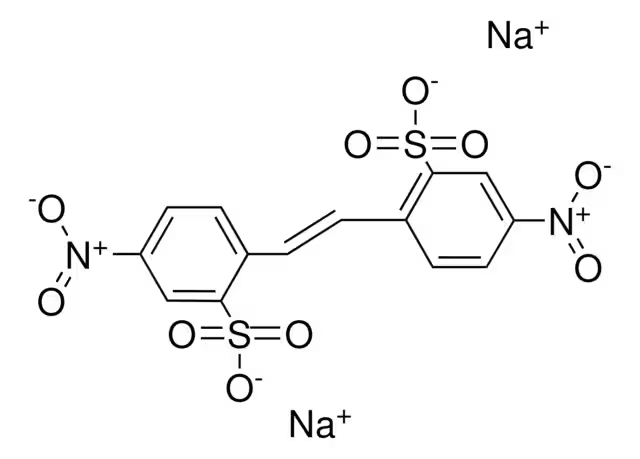 4,4-Dinitrostilbene-2,2-Disulphonic acid structure, CAS 128-42-7