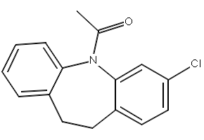 5-Acetyl-3-chloro-10,11-dihydro-5H-dibenz[b,f]azepine structure, CAS 25961-11-9
