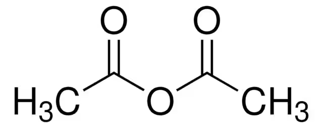 Acetic anhydride structure, CAS 108-24-7
