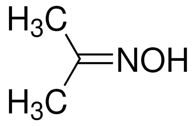 Acetone oxime structure, CAS 127-06-0