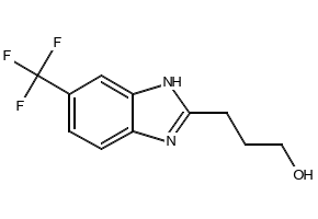 2-(3-Hydroxy-1-propyl)-5-(trifluoromethyl)benzimidazole structure, CAS 175135-15-6