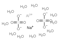 Aluminum sodium sulfate structure, CAS 7784-28-3