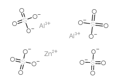 Aluminum zinc sulfate structure, CAS 22992-10-5