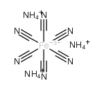 Ammonium ferricyanide structure, CAS 14221-48-8