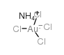Ammonium tetrachloroaurate(II) structure, CAS 13874-04-9