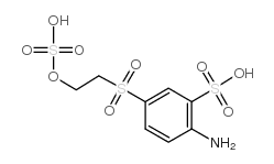 Aniline-4-beta-ethyl sulfonyl sulfate-2-sulfonic acid structure, CAS 42986-22-1