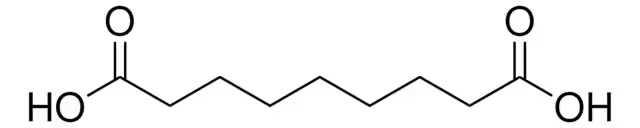 Azelaic acid structure, CAS 123-99-9