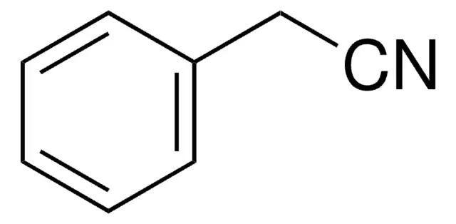Benzyl cyanide structure, CAS 140-29-4
