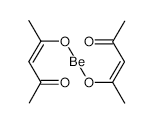 Beryllium 2,4-pentanedionate structure, CAS 10210-64-7