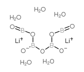 Boron lithium oxide pentahydrate structure, CAS 12007-61-3