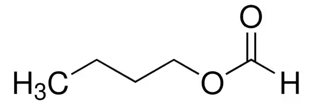 Butyl formate structure, CAS 592-84-7