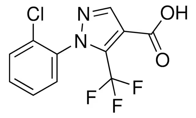 2-(4-Chlorophenyl)-3-(trifluoromethyl)pyrazole-4-carboxylic acid hydrazide structure, CAS 175137-34-5