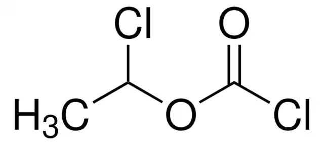 Chloroethyl chloroformate structure, CAS 627-11-2