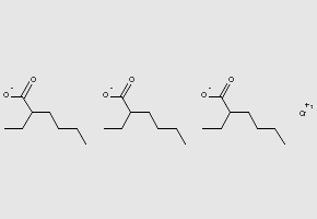 Chromium(III) 2-ethylhexanoate structure, CAS 3444-17-5