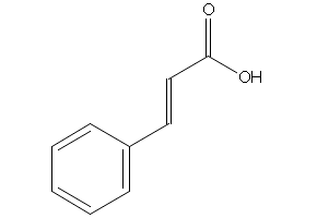 Cinnamic acid structure, CAS 621-82-9