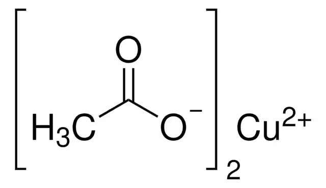 copper(II) acetate structure, CAS 142-71-2