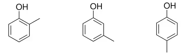Cresol structure, CAS 1319-77-3