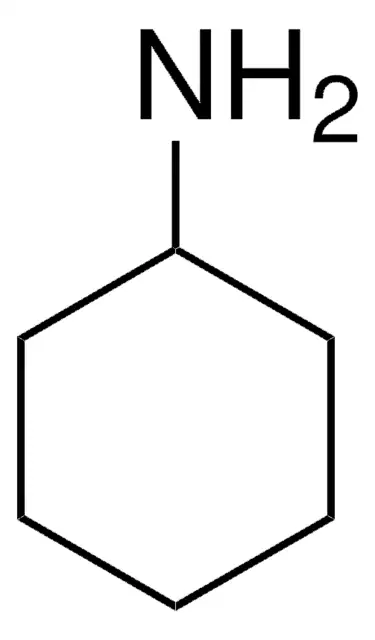 Cyclohexylamine structure, CAS 108-91-8