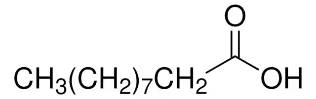Decanoic acid structure, CAS 334-48-5