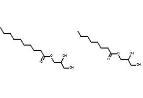 Decanoyl/octanoyl-glycerides structure, CAS 65381-09-1