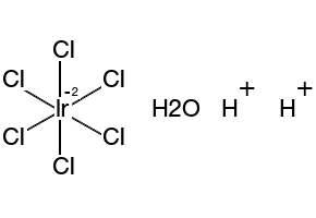 Dihydrogen hexachloroiridate (IV) hydrate structure, CAS 110802-84-1