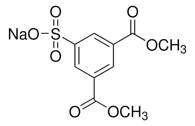 Dimethyl 5-sulfoisophthalate sodium salt structure, CAS 3965-55-7