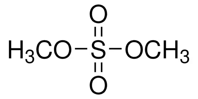 Dimethyl sulfate structure, CAS 77-78-1