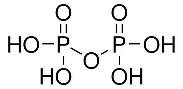 Diphosphoric acid structure, CAS 2466-09-3