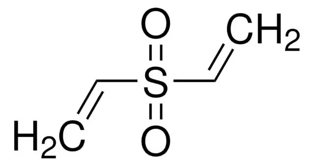 Divinyl sulphone structure, CAS 77-77-0